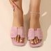 New Solid Color Lightweight Outdoor Casual Flat Slippers Summer Women's Beach Non-slip Wear-resistant Open Toe Flip-flops_vogvips.com