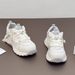 Women's Thick-soled Dad Shoes, 2026 Spring New Model, Genuine Leather Mesh Breathable Versatile Height-increasing Sports_vogvips.com