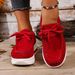 New Women's Lace-up Platform Shoes Air Cushion Thick Sole Comfortable Casual Loafers_vogvips.com