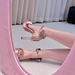 French Style Waterproof Platform Champagne Color Bow High Heels Women Thin Heel Lolita Ballet Banquet One-Strap Buckle_vogvips.com