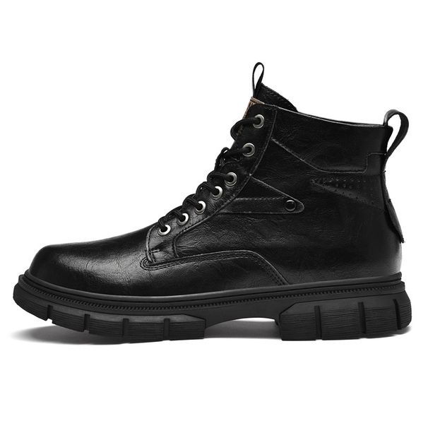 Martin Boots Men's High-top Boots Hand-scratched Tooling Shoes Young And Young Retro Casual Leather Boots Men_vogvips.com