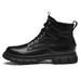 Martin Boots Men's High-top Boots Hand-scratched Tooling Shoes Young And Young Retro Casual Leather Boots Men_vogvips.com