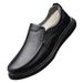 Men's Shoes Soft-sided Leather Beanie Shoes Lazy Rubber Soles Men's Casual Leather Shoes_vogvips.com