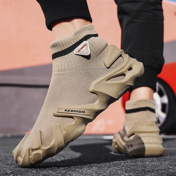 Women's Shoes Men's High Top Spring New Versatile Sports Socks Casual Trendy Shoes One Step Lightweight Non Slip Outdoor Trendy Shoes_vogvips.com