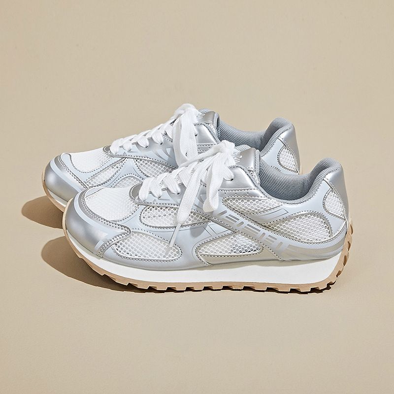 Daddy Shoes Female Student Sports Running Casual Shoes Mesh Breathable_vogvips.com