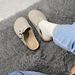 Crestar Women's Cow Suede Clogs Cork Footbed Leather Mules Slippers Unisex Comfortable Fashion Potato Shoes With Arch Support_vogvips.com