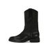 Cowhide Version~ Same Style Round Toe V-Cut Western Cowboy Chunky Heel Mid-Calf Short Women's Martin Boots_vogvips.com
