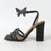 Women's New Butterfly Decorative Rhinestone Cross Back Lift With Square Open Toe Thick Heel Sandals For Women_vogvips.com