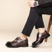 Men's formal leather shoes Men's leather business casual shoes men's light luxury style thick soled men's shoes_vogvips.com