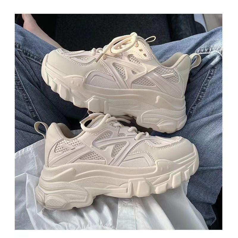 Thick Soled Height Enhancing Dad Shoes For Women 2024 Summer Korean Version New Versatile Sports Casual Single Shoes Ins Trend_vogvips.com