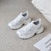 Sponge Cake Thick Bottom Dad Shoes, New Mesh Breathable Eye-catching With Small High Heel_vogvips.com