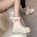 European Warm Series Martin Women 2025 Autumn New Pink Heart Thick Sole Short For Petite Students Sweet Cool Slim Boots_vogvips.com