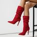 Elegant Women's Stiletto Boots - Chic Pointed Toe Slip-On Mid-Calf Suede Boots With PU Lining & Comfortable Rubber Sole_vogvips.com
