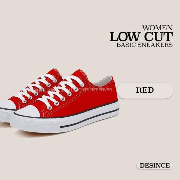 DESINCE Women Lace Up Woman Low Sneakers Casual Solid Color Women's Shoes WS 070_vogvips.com