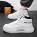 Spring New High Top Men's Korean Versatile Little White Thick Sole Sports And Casual Board Trendy Shoes_vogvips.com