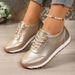 Fashion Gold Silver Platform Women Spring Autumn Lace Up Plus Size Casual Sneakers Woman Comfort Non Slip Sports Shoes_vogvips.com