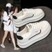 Women's White Sneakers Spring Thick-Soled Korean Version Ins Trendy Height-Increasing Casual Sports Versatile Sneakers T_vogvips.com