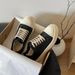 RO Super Popular Shoelace Couple Canva Shoe 25 New Genuine Leather Round Toe Lace Thick Sole Caual Veratile_vogvips.com