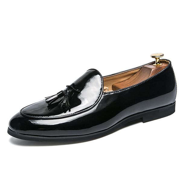 Men's Low-top Casual Tassel Leather Cross-border Large Size Summer New Trendy Brand Slip-on Retro Business Flat Shoes_vogvips.com