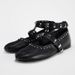 Retro Rivet Shoes For Women Spring And Autumn Fashion Round Head Versatile Ballet Shoes One Strap Casual Flat Shoes Black_vogvips.com