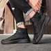 Boots: Men's Autumn And Winter Outdoor Casual Martin Boots, High-Top Cotton Warmth, Thick-Soled Non-Slip Plus-Size Leath_vogvips.com