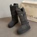 Small Thick-soled Long-tube Snow Boots For Women's Winter Heightening, Piling And Thickening Thermal Cotton Shoes_vogvips.com