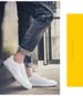 Men's Board Shoes Breathable Soft Sole First Layer Cowhide Sports White Shoes Running Shoes_vogvips.com