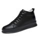 Inner Height-increasing Pad Shoes Men's Thick-soled Casual Shoes Warm High-top High-mouth Little White Men's Shoes_vogvips.com