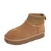 Women's Snow 2025 New Winter Fleece Lined Thickened Warm Northeastern Cotton Shoes Thick Sole Sock Short Boots Loafers_vogvips.com