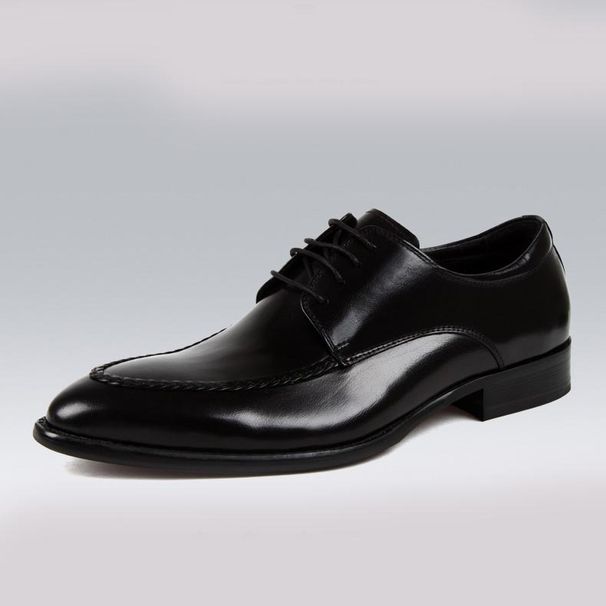 Regal Footwear European Style Pointed Toe Business Men's Formal Leather Low-top Lace-up Single Shoes Trendy_vogvips.com