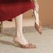 Qianluhui Exquisitely Crafted Classical Style Closed-Toe Mules With Rivet Pattern And Chinese Elements For Women High_vogvips.com