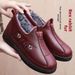 Winter New Cotton Shoes For Women, Middle-aged And Elderly Mom Slip-on Women's Shoes, Fleece-lined, Thickened,_vogvips.com