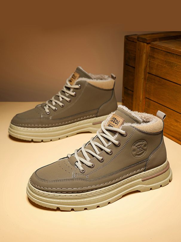 New Leather Spring Men's Shoes High-top Men's Heightening Tooling Martin Boots_vogvips.com