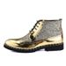 High-top Sequin Casual Shoes For Men, Spring And Autumn New Pointed Lace-up Brogue Business Shoes, Hairstylist Leather_vogvips.com
