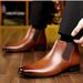 European Warm Series Large Size 48 Low-top Leather Shoes British Style Pointed Toe Martin Men's Trendy Versatile Boots_vogvips.com