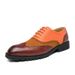 Euro Step Large Size Brogue For Men 2025 Korean Style Color Block Business Formal Leather Shoes_vogvips.com