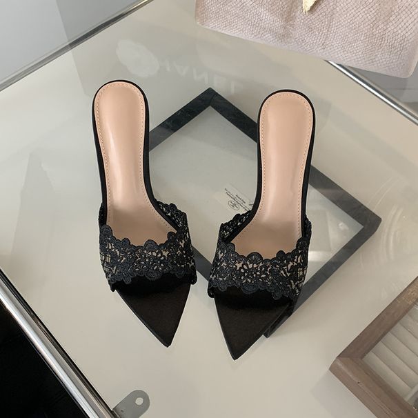 Heels For Women 2024 Spring New Stiletto Single Shoes Champagne Gold Embroidered High Heel Sandals_vogvips.com