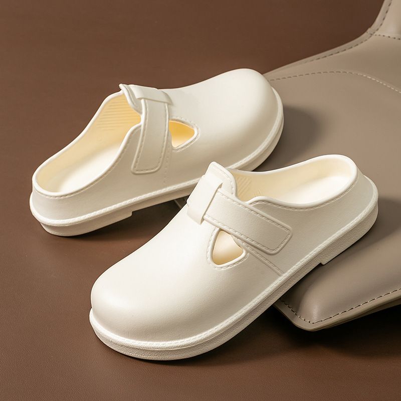 Breathable House Slippers For Indoor Outdoor Women's Soft Soled Outdoor Fashion Slip On Half Slippers_vogvips.com