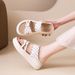 Summer Women's Shoes Small Size Parent-child Slippers Wide Feet One Word Cool Slippers Casual Fashion Beach Shoes Outer Shoes_vogvips.com