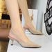 8295 Suede High-heeled Shoes With Pointed Hollowed Out Wine Glass Heel , Shallow Back Strap, Plain Single Shoe For_vogvips.com