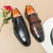 Business Double Buckle Monk Black Formal Professional Leather Office Men's Wedding Shoes_vogvips.com