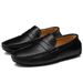 Men’s Shoes New Summer Men's Shoes Genuine Leather Moccasins Hot Style Large Size Korean Style Casual Lazy Versatile Slip On_vogvips.com