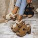 Chunky Heel Sandals Women's Summer New Rivet Back Strap Fashion Casual Sandals_vogvips.com