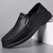 Men's Casual Spring Sheepskin Soles, Soft Real Leather, One Foot Pedaling, Le Fu Shoes, Men's Versatile_vogvips.com