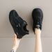 Soft Sole Black Dad Shoes For Women, Summer Breathable Lightweight Non-Tiring Work Shoes, Non-Slip Sneakers_vogvips.com