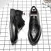 Trendy Men's Business Formal Casual Leather Thick Sole Height Increasing Brogue Carved Pointed Toe Shoes 9701-A_vogvips.com
