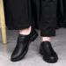 Men's Small Leather Shoes Dress Casual Soft Skin Pointed Casual Shoes_vogvips.com