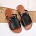 Large Size 2025 Summer New Women's Solid Color Knitted Simple Daily Beach Slippers_vogvips.com