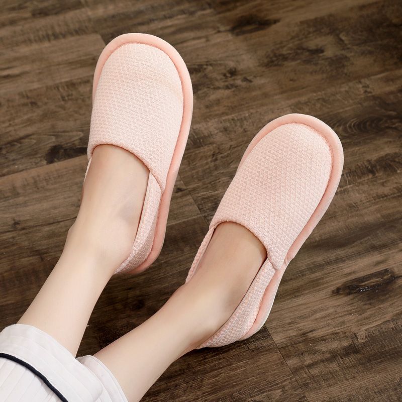 Summer Thin Cotton Maternity Shoes 56789 Months Breathable Non-Slip Soft Sole Closed Heel Postpartum Slippers For Women_vogvips.com