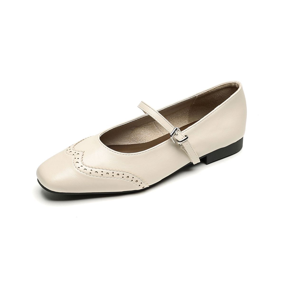 Pointed Single Shoes Women's Flat-soled Retro Word With Mary Jane Shoes French Soft-soled Grandma Shoes_vogvips.com